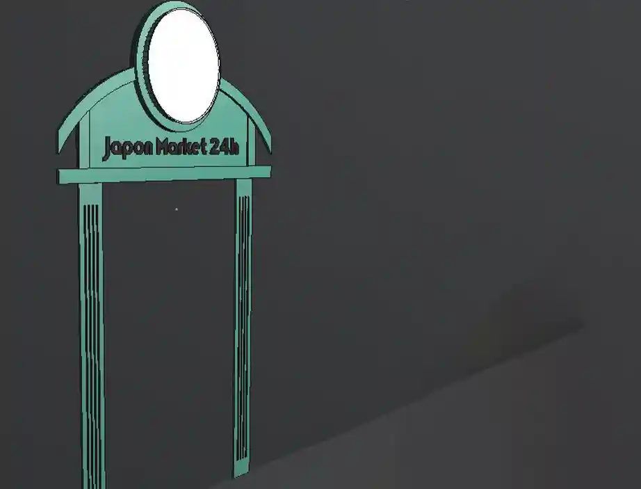 render rotulo japon